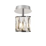Fonte 12cm 1 Light G9 Flush Light Polished Chrome / Clear Crystal Shade