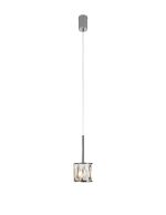 Fonte 10.8cm 1 Light G9 2m Single Pendant Polished Chrome / Clear Crystal Shade