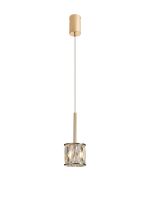 Fonte 10.8cm 1 Light G9 2m Single Pendant French Gold / Clear Crystal Shade