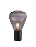 Odeyscene Narrow Table Lamp, 1 x E27, Satin Black/Inky Black Glass