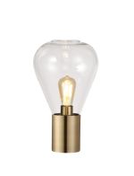 Odeyscene Narrow Table Lamp, 1 x E27, Antique Brass/Clear Glass