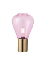 Odeyscene Narrow Table Lamp, 1 x E27, Antique Brass/Lilac Glass