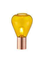 Odeyscene Narrow Table Lamp, 1 x E27, Antique Copper/Yellow Glass