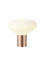 Odeyscene Wide Table Lamp, 1 x E27, Antique Copper/Opal Glass