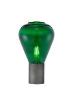 Odeyscene Narrow Table Lamp, 1 x E27, Pewter/Bottle Green Glass