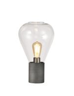 Odeyscene Narrow Table Lamp, 1 x E27, Pewter/Clear Glass