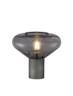 Odeyscene Wide Table Lamp, 1 x E27, Pewter/Inky Black Glass