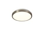 Ortaggio 30cm Ceiling, 1 x 12W LED, 4000K, 3-Step-Dimmable, 850lm, IP44, Satin Nickel/White, 3yrs Warranty