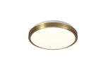 Ortaggio 30cm Ceiling, 1 x 12W LED, 4000K, 3-Step-Dimmable, 850lm, IP44, Soft Bronze/White, 3yrs Warranty