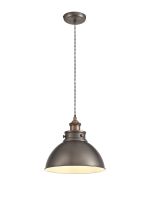 Ottoerba 25cm Medium Pendant, 1 x E27, Antique Silver/Copper/White