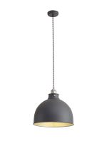 Ottoerba 33cm Large Pendant, 1 x E27, Graphite / Satin Nickel / Silver
