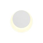 Palermo Magnetic Base Wall Lamp, 12W LED 3000K 498lm, 15/19cm Round Top Offset, Sand White/Acrylic Frosted Diffuser