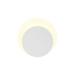 Palermo Magnetic Base Wall Lamp, 12W LED 3000K 498lm, 15/19cm Round Bottom Offset, Sand White/Acrylic Frosted Diffuser