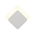 Palermo Magnetic Base Wall Lamp, 12W LED 3000K 498lm, 15/19cm Diamond Bottom Offset, Sand White/Acrylic Frosted Diffuser
