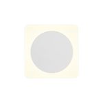 Palermo Magnetic Base Wall Lamp, 12W LED 3000K 498lm, 15cm Round 19cm Square Centre, Sand White/Acrylic Frosted Diffuser