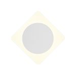 Palermo Magnetic Base Wall Lamp, 12W LED 3000K 498lm, 15cm Round 19cm Diamond Centre, Sand White/Acrylic Frosted Diffuser