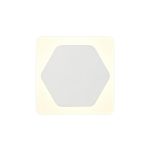 Palermo Magnetic Base Wall Lamp, 12W LED 3000K 498lm, 15cm Horizontal Hexagonal 19cm Square Centre, Sand White/Acrylic Frosted Diffuser