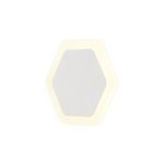 Palermo Magnetic Base Wall Lamp, 12W LED 3000K 498lm, 15/19cm Horizontal Hexagonal Centre, Sand White/Acrylic Frosted Diffuser
