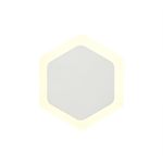 Palermo Magnetic Base Wall Lamp, 12W LED 3000K 498lm, 15/19cm Vertical Hexagonal Centre, Sand White/Acrylic Frosted Diffuser