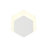 Palermo Magnetic Base Wall Lamp, 12W LED 3000K 498lm, 15/19cm Vertical Hexagonal Bottom Offset, Sand White/Acrylic Frosted Diffuser