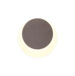 Palermo Magnetic Base Wall Lamp, 12W LED 3000K 498lm, 15/19cm Round Top Offset, Coffee/Acrylic Frosted Diffuser