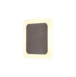 Palermo Magnetic Base Wall Lamp, 12W LED 3000K 498lm, 15/19cm Square Centre, Coffee/Acrylic Frosted Diffuser