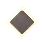 Palermo Magnetic Base Wall Lamp, 12W LED 3000K 498lm, 15/19cm Diamond Centre, Coffee/Acrylic Frosted Diffuser