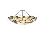 Palomino 35cm Tiffany Non-electric Uplighter Shade, Green/Cream/Clear Crystal