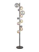 Nu Marlborough 8 Light Floor Lamp. Polished Chrome / Iridescent Finish.