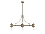 Peninaro (FRAME ONLY) Linear Multi Height Pendant, 3 x E27, Satin Gold
