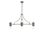 Peninaro (FRAME ONLY) Linear Multi Height Pendant, 3 x E27, Satin Nickel