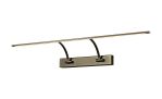 Polenta 90cm 2 Arm Wall Light/Picture Light, 1 x 16W LED, 3000K, 1200lm, Bronze, 3yrs Warranty