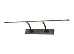 Polenta 76cm 2 Arm Wall Light/Picture Light, 1 x 14W LED, 3000K, 1070lm, Sand Black, 3yrs Warranty