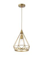 Radoroot 28cm Small Diamond Pendant, 1 x E27, Gold