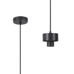 Konos 10cm Suspension (FRAME ONLY), 1 x E27, Matt Black / Black Fabric