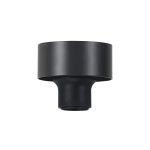Konos 10cm Ceiling Light (FRAME ONLY), 1 x E27, Matt Black/Black