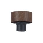 Konos 10cm Ceiling Light (FRAME ONLY), 1 x E27, Matt Black / Walnut
