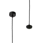 Seaford 6.5cm Pendant Light (FRAME ONLY) 2m, 1 x GU10, Sand Black