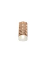 Seaford 6cm 1 Light 11cm Surface Mounted Ceiling GU10, Rose Gold/Acrylic Ring