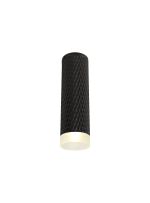 Seaford 6cm 1 Light 20cm Surface Mounted Ceiling GU10, Sand Black/Acrylic Ring