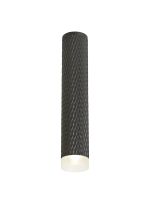 Seaford 6cm 1 Light 30cm Surface Mounted Ceiling GU10, Sand Black/Acrylic Ring