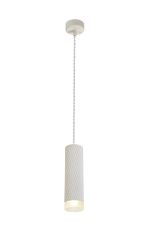 Seaford 6.5cm 1 Light 20cm Pendant Light GU10, Sand White/Acrylic Ring
