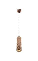 Seaford 6.5cm 1 Light 20cm Pendant Light GU10, Rose Gold