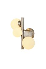 Monza Wall Lamp, 3 x G9, Satin Nickel, Opal Glass