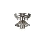 Amara 13cm Flush Ceiling Light (FRAME ONLY), 1 x E27, Polished Nickel