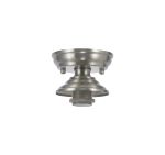Amara 13cm Flush Ceiling Light (FRAME ONLY), 1 x E27, Satin Nickel