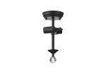 Amara 16.8cm Semi Flush Ceiling Light (FRAME ONLY), 2 x E27, Matt Black