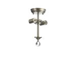 Amara 16.8cm Semi Flush Ceiling Light (FRAME ONLY), 2 x E27, Satin Nickel