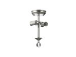 Amara 16.8cm Semi Flush Ceiling Light (FRAME ONLY), 2 x E27, Polished Nickel