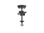 Amara 16.8cm Semi Flush Ceiling Light (FRAME ONLY), 2 x E27, Graphite